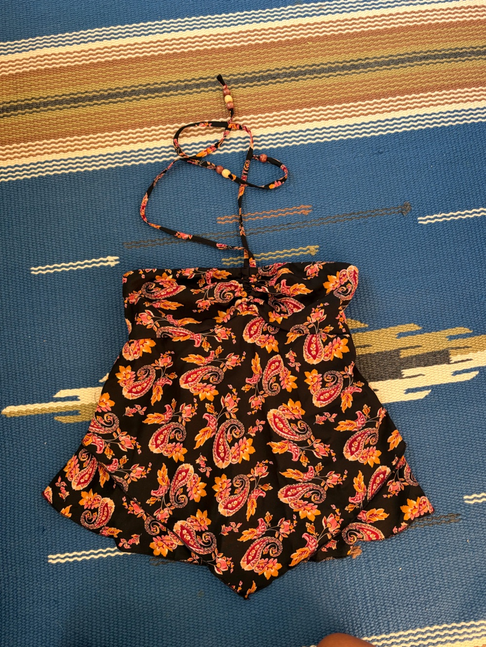 Black Paisley Floral Sleeveless top